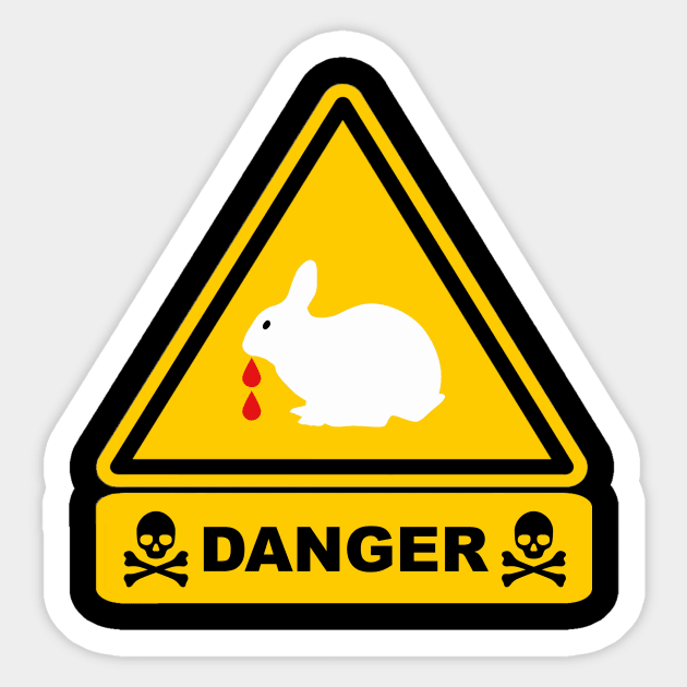 Danger Rabbit Sticker by EightiesBeast